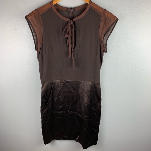 Nanette Lepore | A-line Mesh Silky CapSleeve Dress - Picture 2 of 7